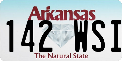 AR license plate 142WSI