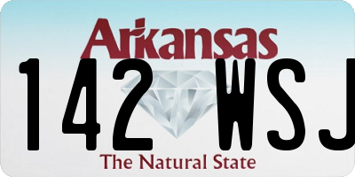 AR license plate 142WSJ