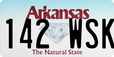 AR license plate 142WSK