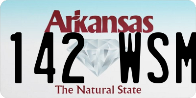 AR license plate 142WSM