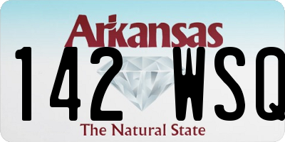 AR license plate 142WSQ