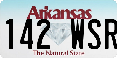 AR license plate 142WSR