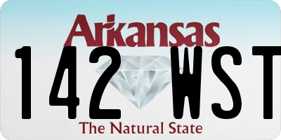 AR license plate 142WST