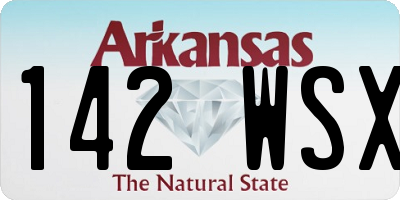 AR license plate 142WSX