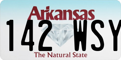 AR license plate 142WSY