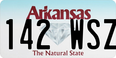 AR license plate 142WSZ