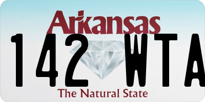 AR license plate 142WTA