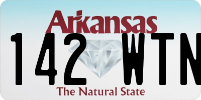 AR license plate 142WTN