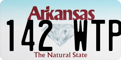 AR license plate 142WTP