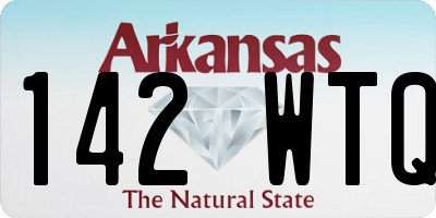 AR license plate 142WTQ