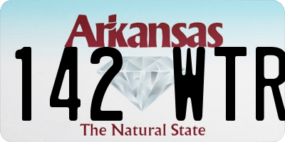 AR license plate 142WTR