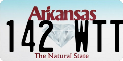 AR license plate 142WTT