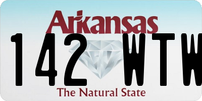 AR license plate 142WTW