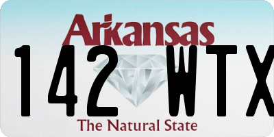 AR license plate 142WTX