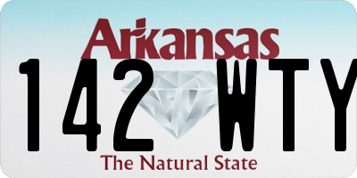AR license plate 142WTY