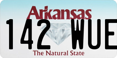 AR license plate 142WUE