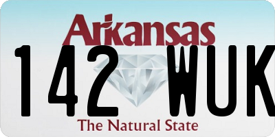 AR license plate 142WUK