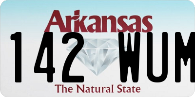 AR license plate 142WUM