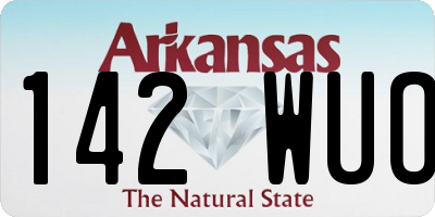 AR license plate 142WUO