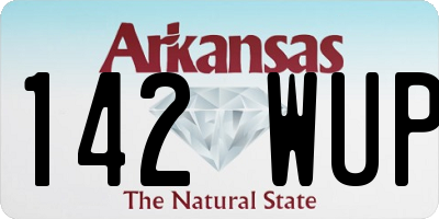 AR license plate 142WUP