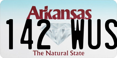 AR license plate 142WUS
