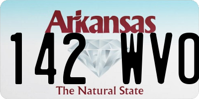 AR license plate 142WVO