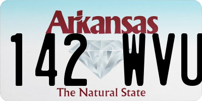 AR license plate 142WVU