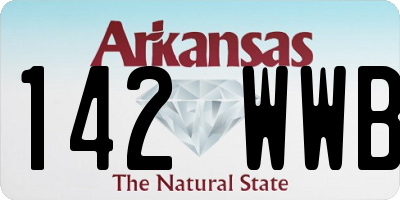 AR license plate 142WWB