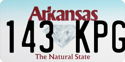 AR license plate 143KPG