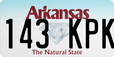 AR license plate 143KPK