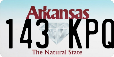 AR license plate 143KPQ