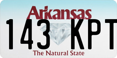 AR license plate 143KPT