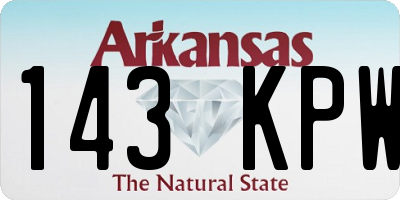 AR license plate 143KPW