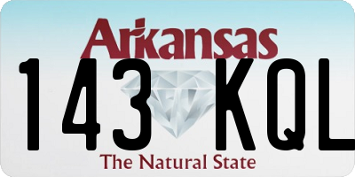 AR license plate 143KQL