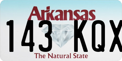 AR license plate 143KQX