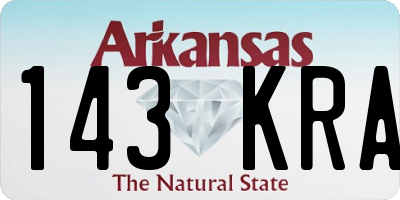 AR license plate 143KRA