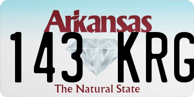 AR license plate 143KRG