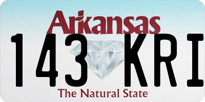 AR license plate 143KRI