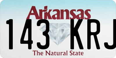 AR license plate 143KRJ