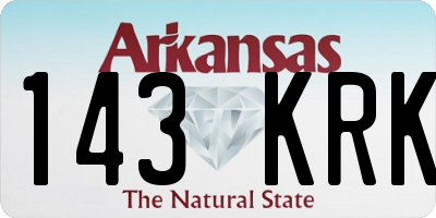 AR license plate 143KRK