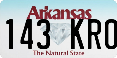 AR license plate 143KRO