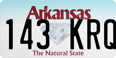 AR license plate 143KRQ