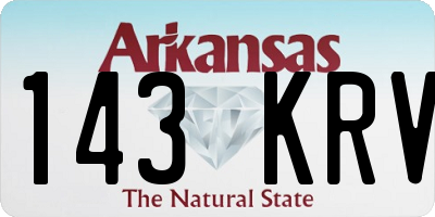 AR license plate 143KRV