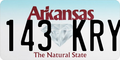 AR license plate 143KRY