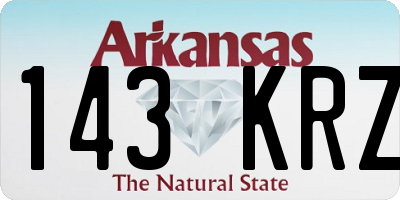 AR license plate 143KRZ