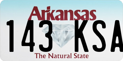 AR license plate 143KSA