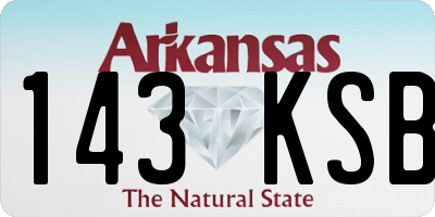 AR license plate 143KSB