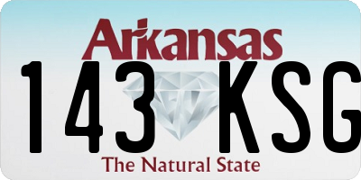AR license plate 143KSG