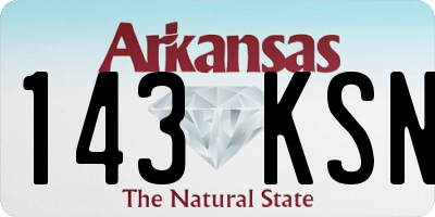 AR license plate 143KSN