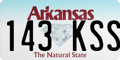 AR license plate 143KSS